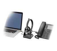 Poly Savi 7320 - Microsoft Teams - 7300 Office Series - système de casque - sur-oreille - DECT - sans fil Noir G