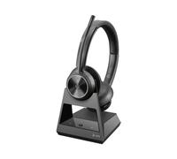 Poly Savi 7320 - Savi 7300 Series - Casque - on-Ear - DECT - sans Fil - Réduction Active du Bruit - USB-A Via Adaptateur DECT - Noir - Certifié pour Microsoft Teams - Certifié UC