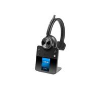 Poly Savi 7410 OFFICE - Savi 7400 series - micro-casque - sur-oreille - DECT / Bluetooth - sans fil - noir - Certifié pour Microsoft Teams
