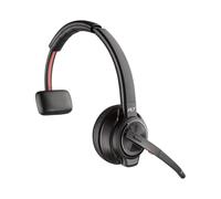 POLY Savi 8210 Office : Micro-casque DECT Monaural, Portée 40m, Autonomie 13h, Suppression de Bruit, Base et Kit de Charge Inclus