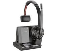 Poly Savi 8210 UC - Savi 8200 series - micro-casque - sur-oreille - DECT / Bluetooth - sans fil - Suppresseur de bruit actif - USB-A via adaptateur Bluetooth - noir - certifié Zoom, certifié UC Noir G