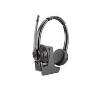 Poly Savi 8220 - Savi 8200 series - micro-casque - sur-oreille - DECT / Bluetooth - sans fil - USB-A via adaptateur Bluetooth - noir - certifié Zoom,