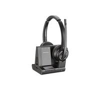 Poly Savi 8220 - Savi 8200 series - micro-casque - sur-oreille - DECT / Bluetooth - sans fil - USB-A via adaptateur Bluetooth - noir - certifié UC,