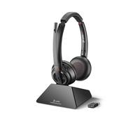 Poly Savi 8220 - Micro-casque stéréo sans fil USB-A certifié pour UC (avec socle de chargement DECT)