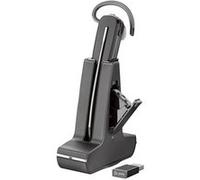 Poly Savi 8245 Office - Savi 8200 series - micro-casque - intra-auriculaire - convertible - DECT / Bluetooth - sans fil - USB-A via adaptateur Bluetooth - noir - certifié Zoom Noir G
