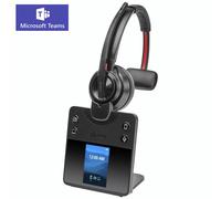 Poly Savi 8410 Office - Savi 8400 series - micro-casque - sur-oreille - DECT / Bluetooth - sans fil - noir - Certifié pour Microsoft Teams