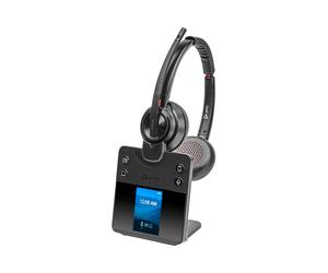 POLY Savi 8420 Office : Micro-casque DECT Stéréo, Bluetooth 5.2, Portée 55m, Autonomie 13h, Suppression Bruit Active, 32 Ohm, 160g