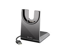Poly Socle de charge - Voyager 43/Focus 2 - USB-A - Chargement sans fil - Noir