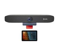 Poly Studio P15 Camea de vidéoconférence 4K avec contrôleur tactile GC8 - Barre vidéo 4K UHD, haut-parleur, triple réseau de microphones, écran tactile de 8", IA NoiseBlock, clôture acoustique