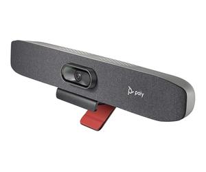 Poly Studio R30 - Système de visioconférence 4K (Plantronics) - Barre avec caméra, micro et haut-parleur pour les petites salles - Suivi de l'intervenant, NoiseBlockAI, cadrage des intervenants