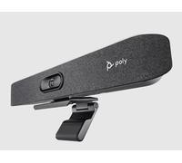 Poly Studio X50 4K UHD Caméra de vidéoconférence tout-en-un avec support d'écran - Zoom 5x, champ de vision 120º, deux haut-parleurs, 5 microphones, WiFi, Bluetooth, DirectorAI, blocage du bruit