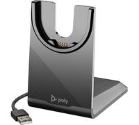 Poly Socle de charge - Voyager 43/Focus 2 - USB-A - Chargement sans fil - Noir