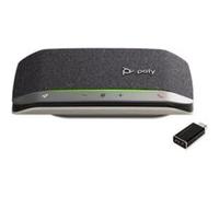 Poly Sync 20+ (with Poly BT600C) - Haut-parleur intelligent - Bluetooth - filaire, sans fil - USB-C, USB-C via un adaptateur Bluetooth Noir, Argent G