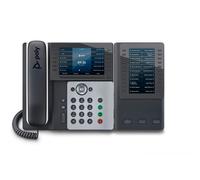 POLY Téléphone IP Edge E550 compatible PoE, Téléphone IP, Noir, Combiné filaire, 12 lignes, IPS, 12,7 cm (5') 82M91AA