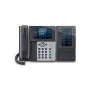POLY Téléphone IP Edge E550 PoE, Écran IPS 5" 800x480, 12 Lignes, Gigabit Ethernet, Wi-Fi, Bluetooth 5.0, Codecs G.7xx/OPUS/iLBC