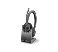 Poly Casque Voyager 4320 USB-C – Bluetooth sans fil, sur-oreille, socle de charge, certifié Zoom