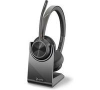 Poly Casque Voyager 4320 USB-C – Bluetooth sans fil, sur-oreille, socle de charge, certifié Zoom