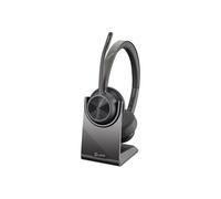 Poly Casque arceau Voyager 4320 UC – Sans‑fil Bluetooth USB‑C, Socle de chargement, Certifié Teams