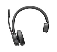 POLY Voyager 4310-M UC Mono : Micro-casque Bluetooth, portée 50m, USB-A/USB-C, dongle BT700, autonomie 24h, réduction de bruit, IPX4