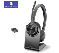 Poly Casque Voyager 4320 UC USB-C pour Microsoft Teams avec station de recharge incluse