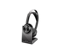 Poly Voyager Focus 2-M - Micro-casque - sur-oreille - Bluetooth - sans fil, filaire - Suppresseur de bruit actif - USB-C via un adaptateur Bluetooth
