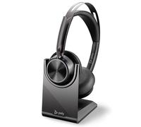 Poly Voyager Focus 2-M - Micro-casque - sur-oreille - Bluetooth - sans fil - Suppresseur de bruit actif - USB-C via un adaptateur Bluetooth - noir -