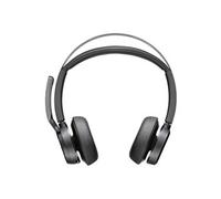 Poly Voyager Focus 2 - Micro-casque - sur-oreille - Bluetooth - sans fil, filaire - USB-C via un adaptateur Bluetooth - noir - Certifié pour