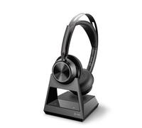 Poly Voyager Focus 2 Office Casque Avec fil &sans fil Arceau Bureau/Centre d'appels USB Type-A Bluetooth Socle de chargement Noir