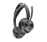 Poly - Voyager Focus 2 Office USB-A - Casque Bluetooth double-oreilles (stéréo) avec micro perche - USB-A compatible PC/Mac/téléphone de bureau - Suppression active du bruit - Teams, Zoom et autres