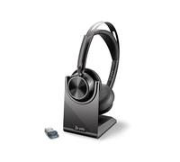 Poly Voyager Focus 2-M - Micro-casque - sur-oreille - Bluetooth - sans fil, filaire - Suppresseur de bruit actif - USB-C via un adaptateur Bluetooth