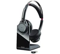 POLY Voyager Focus UC Ordinateur Casque On Ear Bluetooth Stéréo Noir Élimination du bruit casque avec microphone, incl.