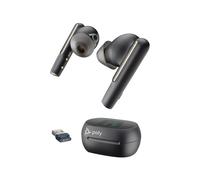 Poly Voyager Free 60+ - Écouteurs sans fil avec micro - intra-auriculaire - Bluetooth - Suppresseur de bruit actif - noir de charbon - Certifié pour Microsoft Teams
