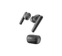 Poly Écouteurs noir charbon Voyager Free 60+ UC M + adaptateur USB-C BT700 + étui de charge avec écran tactile