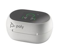 HP Poly Voyager Free 60+ UC - Écouteurs sans fil avec micro - intra-auriculaire - Bluetooth - Suppresseur de bruit actif - USB-C via un adaptateur Bluetooth - blanc sable - certifié Zoom Blanc sable G