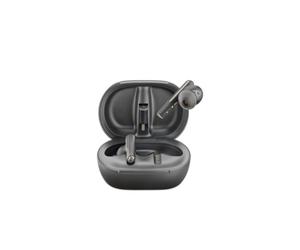 Poly Voyager Free 60+ UC USB-C noir Écouteurs sans-fil nouvelle génération avec étui à écran tactile, conçus pour le travail et la vie quotidienne.