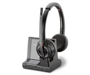 POLY W8220-M, MSFT Casque Sans fil Arceau Bureau/Centre d'appels Bluetooth Noir