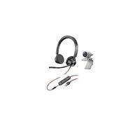 POLY 2200-87130-025 téléphone Micro-casque supra-auriculaire filaire Stereo noir volume réglable,