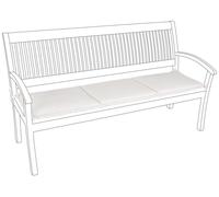 Poly180 Coussin de banc naturel 3P
