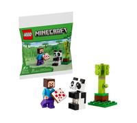 Polybag LEGO - Minecraft - 30672 - Steve et le bébé panda - 49 pièces - À partir de 6 ans