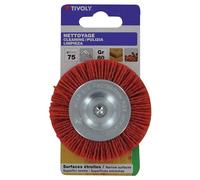 Polybrosse rouge circulaire pour bois TIVOLY, Diam.100 mm