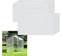 Polycarbonate 14x Plaques alvéolaires, 4mm | 10,25 m² Plaque double paroi pour serre de jardin Plaques de remplacement (60.5 x 121cm) - Transparent CEEDIR