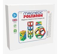 Polydron magnétique Extra Shapes Set de construction éducatif de construction magnétique - Ensemble magnétique à ajouter - À partir de 3 ans - 48 pièces