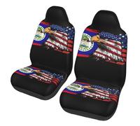Polyester Accessoires Auto Interieur Aigle Combiné avec Le Drapeau Américain Et Bélizéen Seat Covers Set Antidérapant Couvre Siège Voiture pour Suvs, Trucks, Vehicles, 52X138Cm
