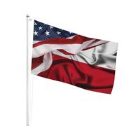 Polyester Bannière De Jardin 90X150Cm Américain Et Indonésien Pirate Drapeau Diversité Drapeau De Jardin Pour Décoration D'Halloween, Festival, Terrasse