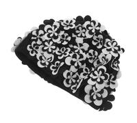 Polyester Bonnet de Bain à Fleurs 3D, Rétro Double Couche pour Femmes | Rhinestones Cousus à Main, Structure Renforcée et Extensible, pour Hydrothérapie et Piscine Intérieure