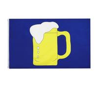 Polyester Drapeau Bleu en 150cm du Bière Verre Ambiance Bavaroise | Impression Sérigraphiée, Couture Lisse, Couleur Vive, pour Maison et Fête, Style Simple