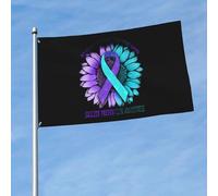 Polyester Drapeau Personnalisé Aucune Histoire Ne Devrait Se Terminer Trop Tôt Sensibilisation À La Prévention Du Suicide Pirate Drapeaux L’Extérieur Drapeaux Bannières Pour Jardin, 3X5 Ft