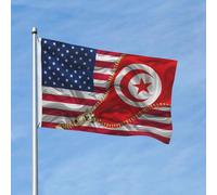 Polyester Drapeau Personnalisé Fermeture Éclair Amusante Tunisie Drapeaux Bannières Résistant À La Décoloration Uv Pirate Drapeaux Pour Décoration D'Intérieur, Festival, Cadeau De Noë, 3X5 Ft