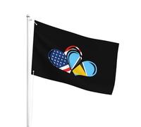 Polyester Drapeaux Bannières 90X150Cm Amour Cœur Amérique Sainte-Lucie Pirate Drapeau L’Extérieur Drapeaux Personnalisé Pour Festival, Décoration D'Halloween, Jardin