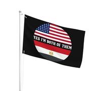 Polyester Drapeaux Bannières 90X150Cm États-Unis Amicaux Avec L'Égypte Pirate Drapeau Résistant À La Décoloration Uv Drapeau De Jardin Pour Décoration D'Halloween, Terrasse